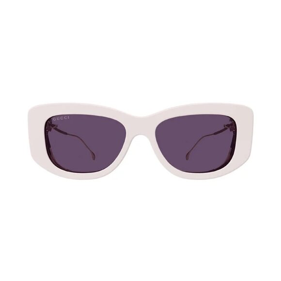 NEW GUCCI SUNGLASSES IVORY VIOLET WOMEN EYEWEAR GUCCI